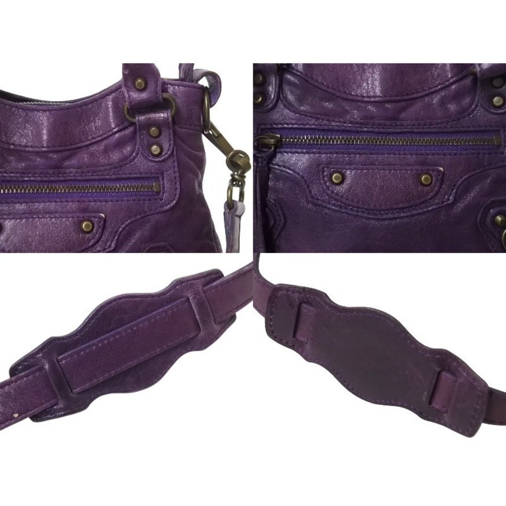 BALENCIAGA The City handbag purple leather - Picture 2 of 6